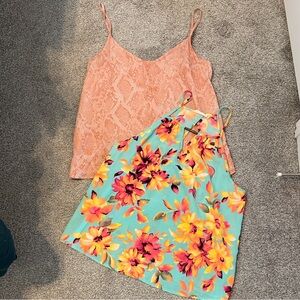 Snake and Floral Camisole bundle Med